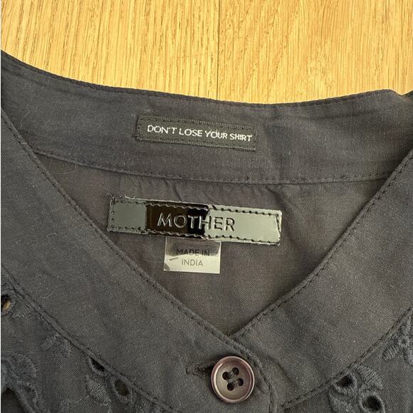 Mother V Yoke Shirt Trifecta Size M Black - Picture 4 of 6